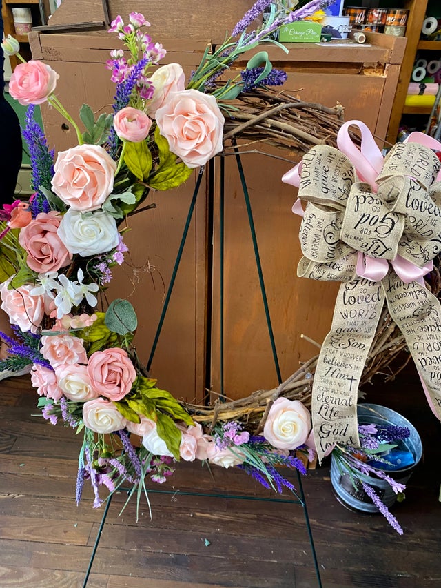 Large Spring Pink Floral Arrangement on Styrofoam Cone for Cemetery Gr –  Dorothy J Designs